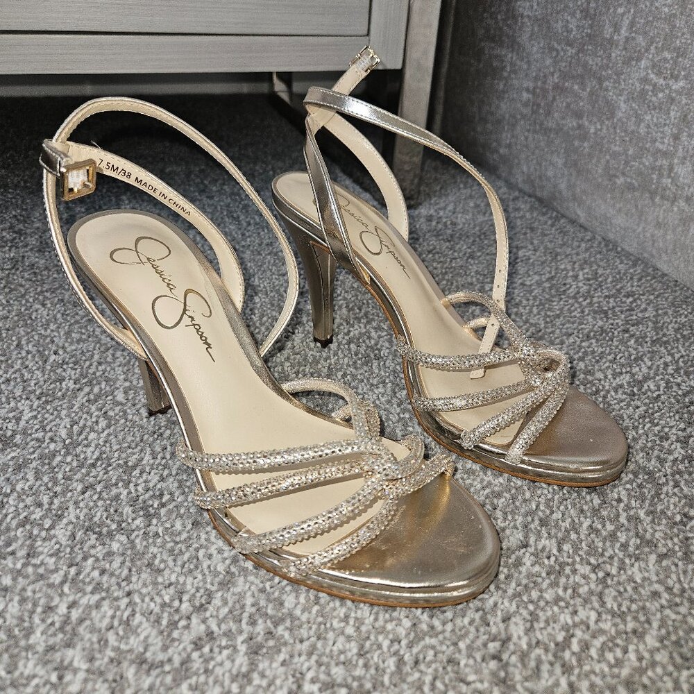 Jessica Simpson Champagne Heels